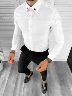 Camasa barbati alba slim fit B8288 8-5 - Camasi barbati -