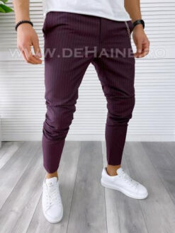 Pantaloni barbati casual regular fit grena A4623 B10-3 5-3 E - Pantaloni barbati - Pantaloni casual