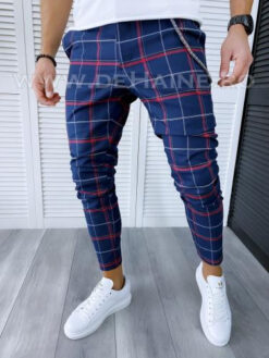 Pantaloni barbati casual regular fit in carouri B1748 4-4 E - Pantaloni barbati - Pantaloni casual