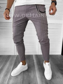 Pantaloni barbati casual regular fit in dungi B7888 F4-2 - Pantaloni barbati - Pantaloni casual