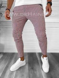 Pantaloni barbati casual regular fit in dungi B7890 B5-3 - Pantaloni barbati - Pantaloni casual