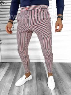 Pantaloni barbati eleganti cu dungi B1595 B5-3 - Pantaloni barbati - Pantaloni eleganti
