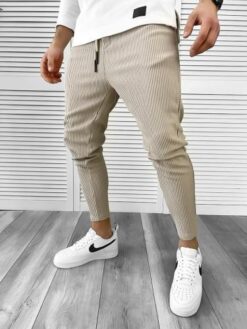 Pantaloni de trening bej conici 971 120-3* - Pantaloni barbati - Pantaloni de trening