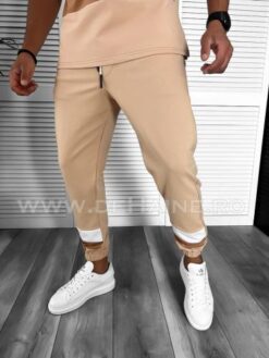 Pantaloni de trening bej conici B7990 36-41 - Pantaloni barbati - Pantaloni de trening