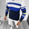 Pulover barbati gros slim fit bleumarin T3576 105-4* - Pulovere barbati -