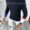 Pulover barbati gros slim fit bleumarin T3585 94-3* - Pulovere barbati -