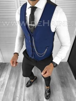 Vesta barbati eleganta slim fit bleumarin B8115 140-6 E/ 203-3 - Veste - Veste barbati elegante