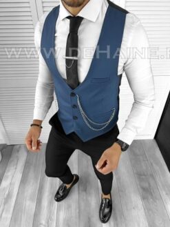 Vesta barbati eleganta slim fit bleumarin B8126 133-5 E - Veste - Veste barbati elegante