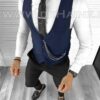 Vesta barbati eleganta slim fit bleumarin B8130 75-4 e - Veste - Veste barbati elegante