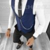 Vesta barbati eleganta slim fit bleumarin B8132 75-4 e - Veste - Veste barbati elegante