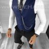 Vesta barbati eleganta slim fit bleumarin B8152 76-4 E - Veste - Veste barbati elegante