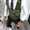 Vesta barbati eleganta slim fit camuflaj V13 E 142-3 - Veste - Veste barbati elegante